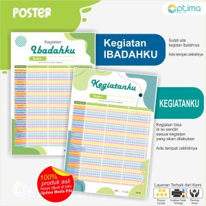Poster Jadwal Kegiatan Anak & Ibadah Muslim (Wipe and Clean / Tulis Hapus)