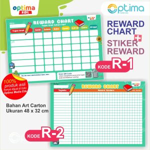 Papan Reward Chart Anak: Poster Pelacak Tugas Harian & Stiker Reward Lengkap