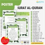 Poster Surat Surah Al-Quran / SURAH AYAT ALFATIHAH, AL IKHLAS, AL KAHFI, Al Mulk,