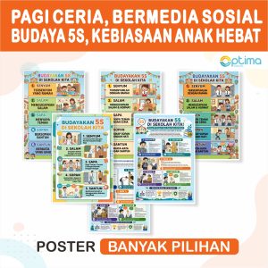 poster edukasi, poster budaya 5s, poster senyum salam sapa, poster sopan santun, pendidikan karakter anak, hiasan dinding kelas, dekorasi ruang kelas, poster tata krama siswa, poster tk sd smp sma, kurikulum merdeka, profil pelajar pancasila, optima media edu, media pembelajaran visual, peraga pendidikan sekolah, poster ukuran A3+, poster ukuran A4+, poster akhlak siswa, pajangan kelas edukatif, perlengkapan wali kelas, alat peraga sekolah murah